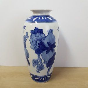 Vintage Porcelain Fruit & Floral Design Vase